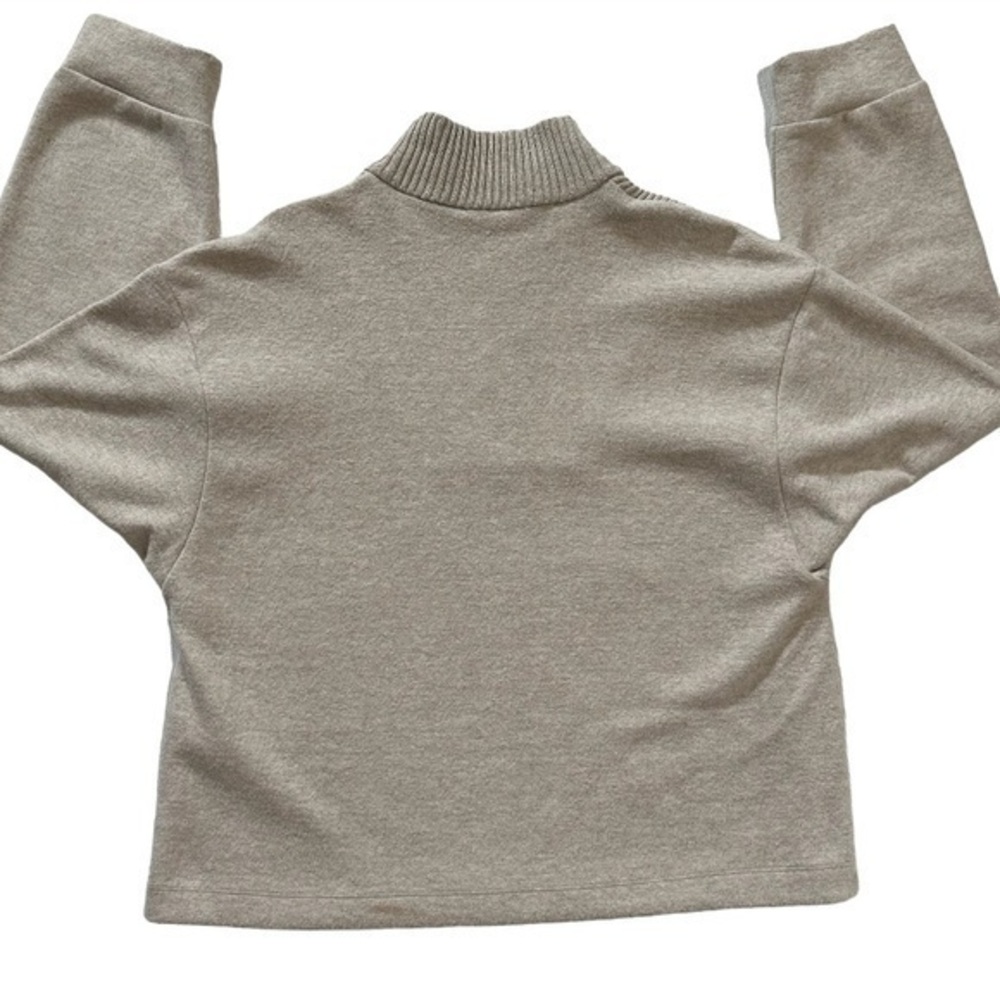 Women’s Zara Creme Ribbed 1/4 Zip Sweater Size‎ Large - Picture 3 of 6